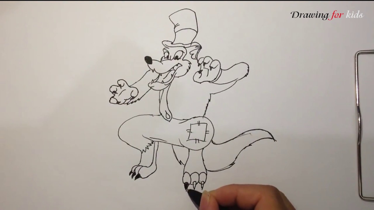 1280x720 silly symphony - Big Bad Wolf Drawing