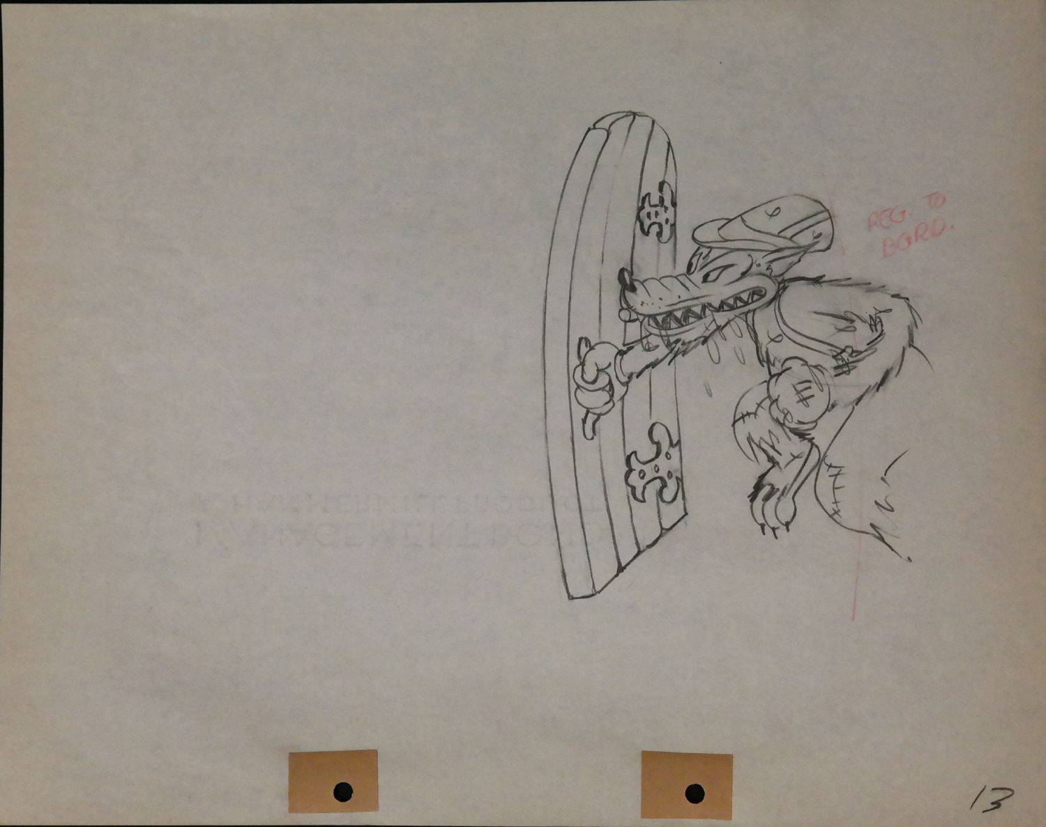 1500x1187 The Big Bad Wolf Production Drawing - Big Bad Wolf Drawing