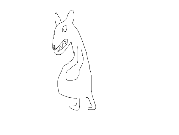 602x452 the big bad wolf after eating grandma - Big Bad Wolf Drawing