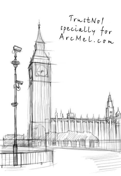 500x729 how to draw big ben step - Big Ben Drawing