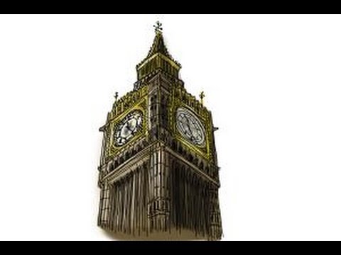 480x360 how to draw realistic big ben - Big Ben Drawing
