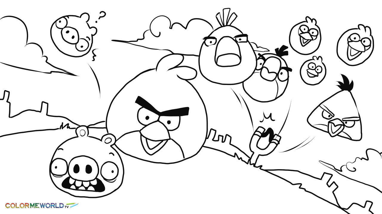 1280x720 green angry bird coloring pages lovely big bird drawing - Big Bird Drawing