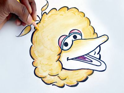 400x300 How To Draw Big Bird - Big Bird Drawing