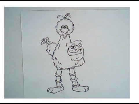 480x360 How To Draw Big Bird From Sesame Street - Big Bird Drawing