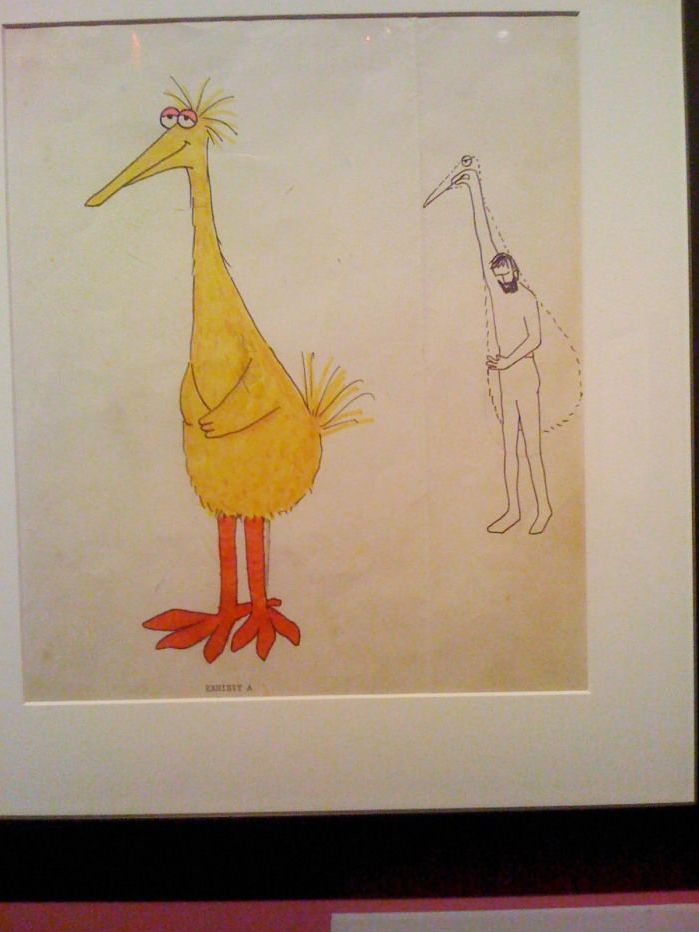 699x932 Jim Hensons First Drawing Of Big Bird - Big Bird Drawing