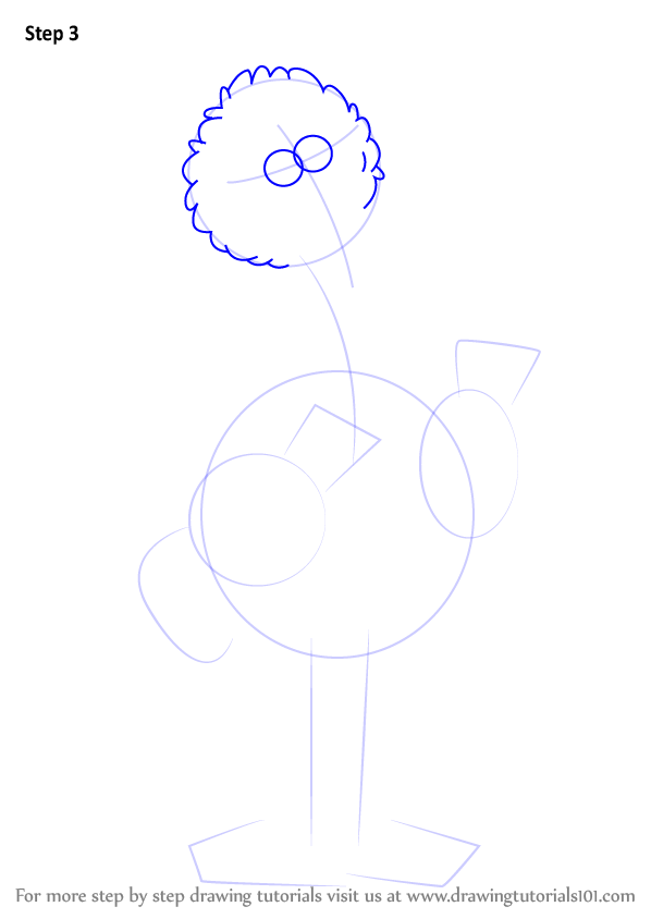 598x844 Learn How To Draw Big Bird From Sesame Street - Big Bird Drawing