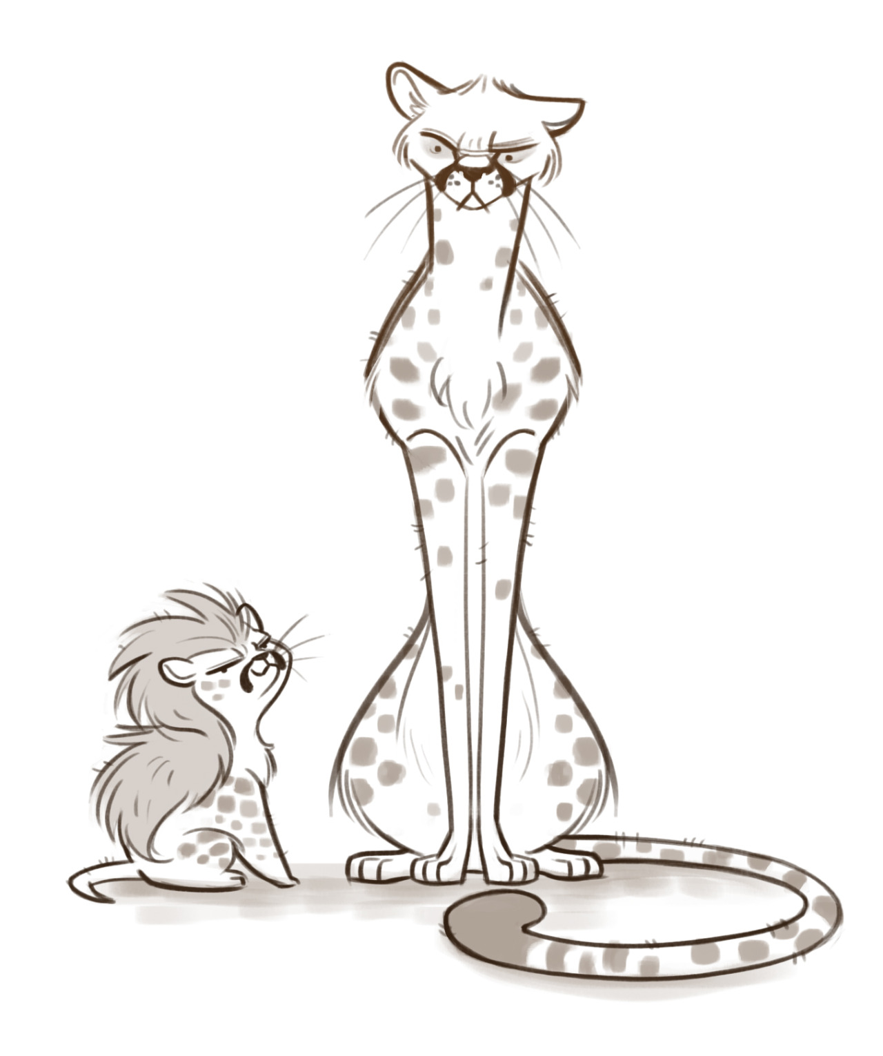 1280x1530 Daily Cat Drawings Dat Hair I Was Watching Big Cat Diary - Big Cat Drawings