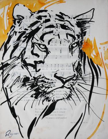 375x482 Tigre Drawing - Big Cat Drawings
