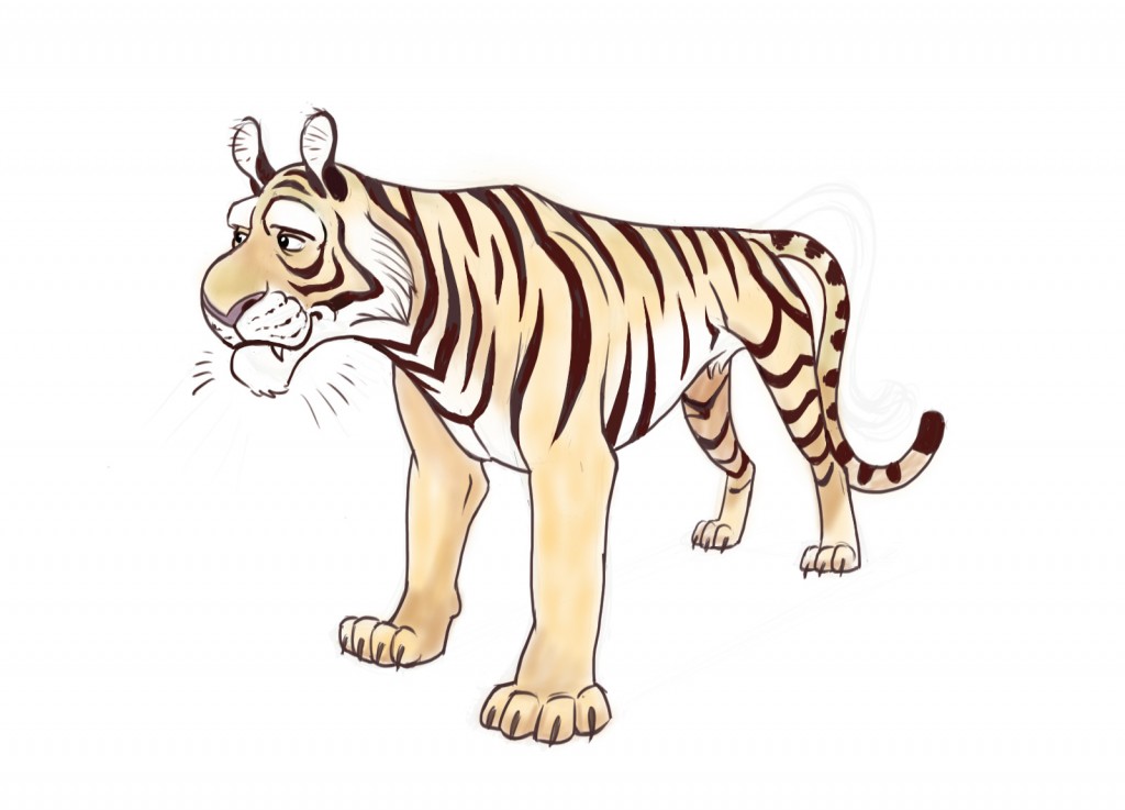 1024x737 Big Cat Drawings Tiger Celia Bullwinkel - Big Cat Drawings