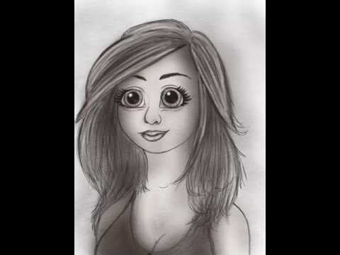 480x360 Drawing Girl With Big Eyes - Big Eyes Drawing