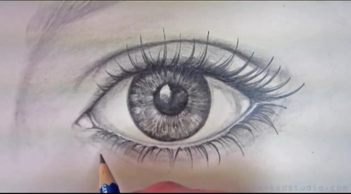 500x277 Image About Eyes In Drawings - Big Eyes Drawing