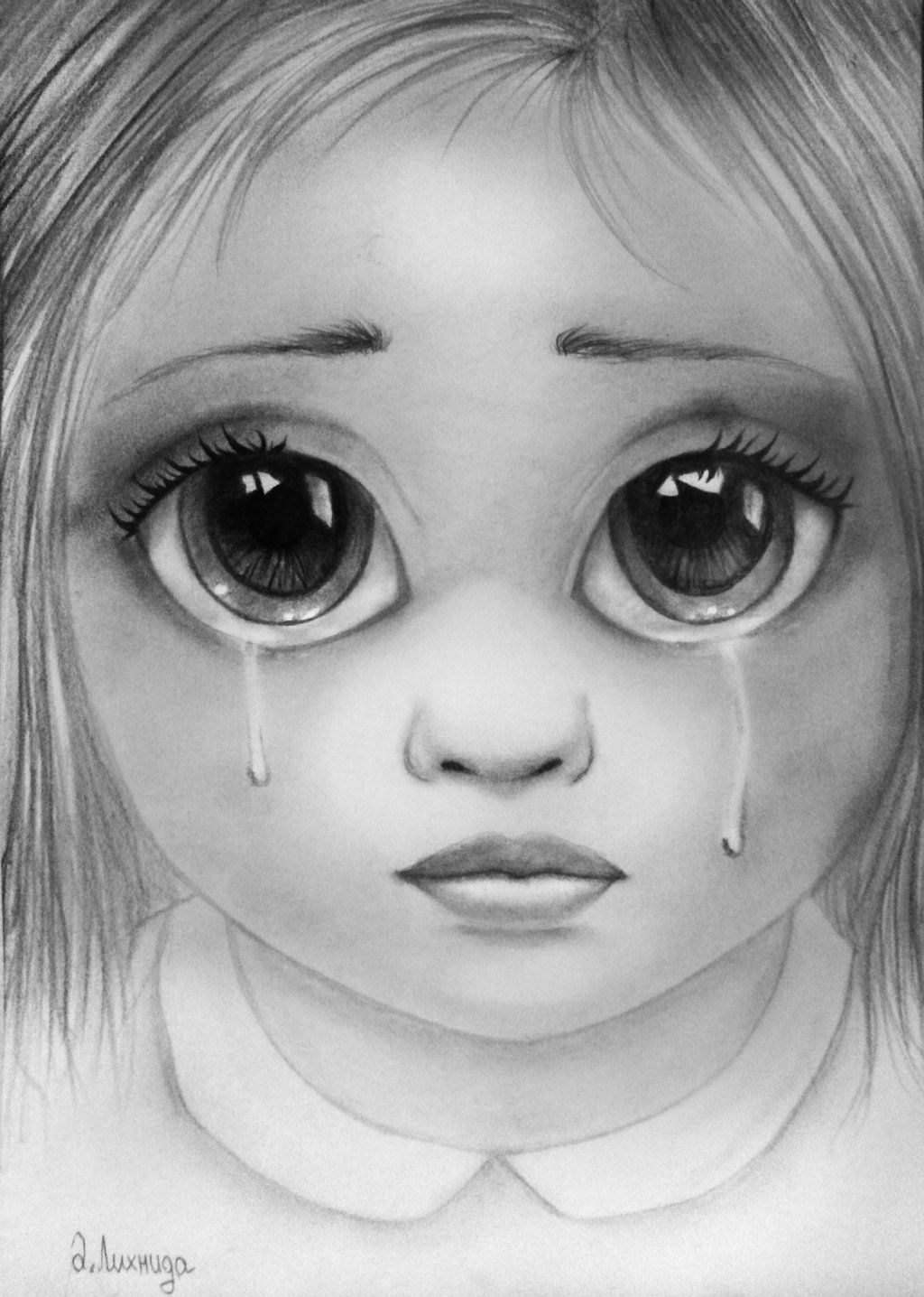 1024x1436 Tim Burton's 'big Eyes' Drawing - Big Eyes Drawing