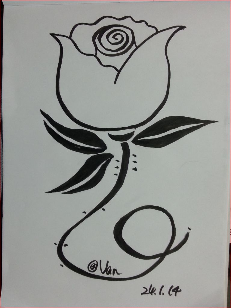 768x1024 Flowers Drawings Big Head Rose My Flower Drawing - Big Flower Drawing