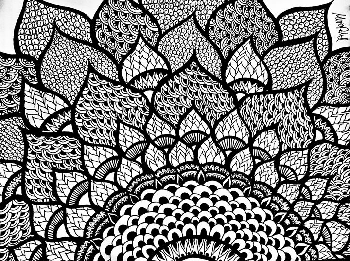 720x536 Large Henna Flower - Big Flower Drawing