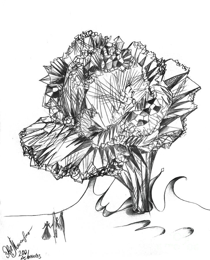 728x900 Big Diamond Crystal Flower Drawing - Big Flower Drawing