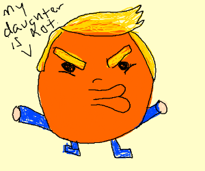 300x250 Donald Trump Is Just A Big Head With Arms Drawing - Big Head Drawing