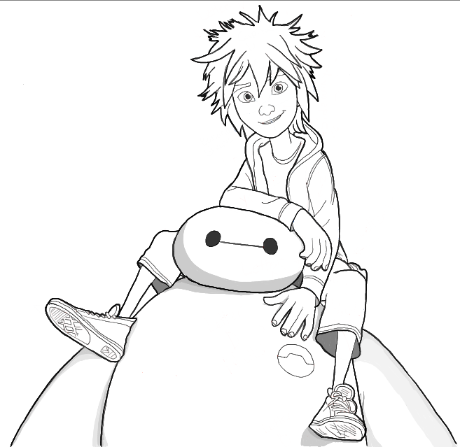 657x639 How To Draw Hiro Hamada And Baymax From Big Hero In Easy Steps - Big Hero 6 Drawing