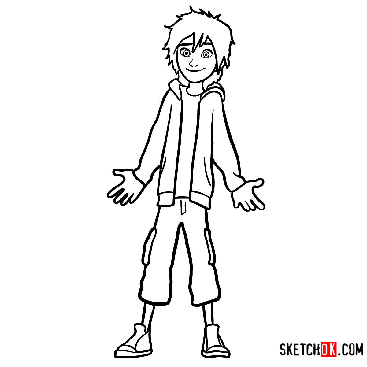 1200x1200 How To Draw Hiro Hamada Big Hero - Big Hero 6 Drawing