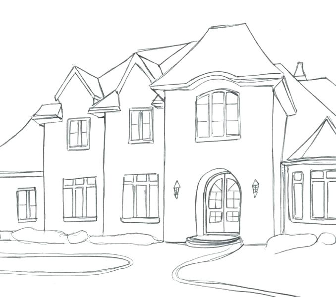 40+ Most Popular Big House Drawing