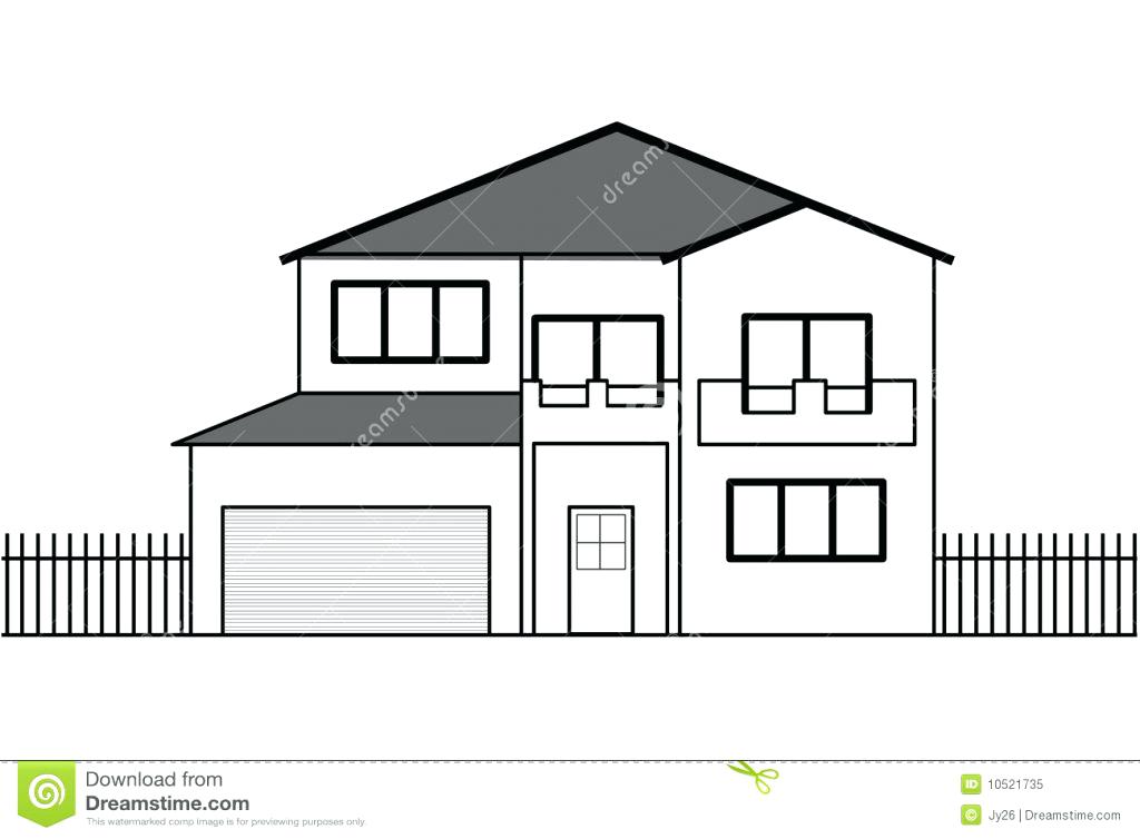 simple house sketch drawing