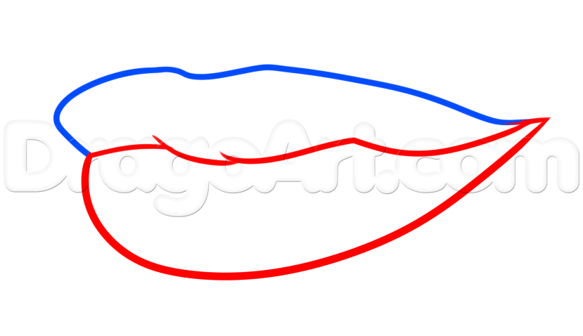 829x478 Draw Big Lips, Step - Big Lips Drawing