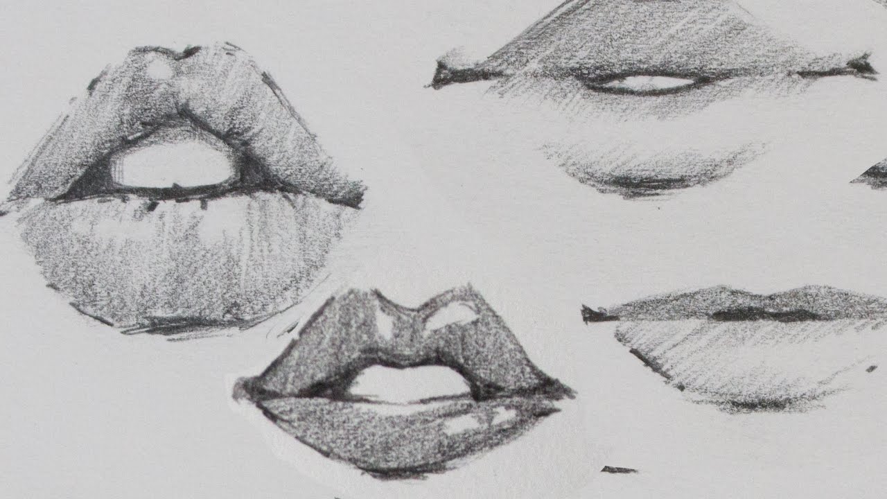 1280x720 How To Draw Lips - Big Lips Drawing