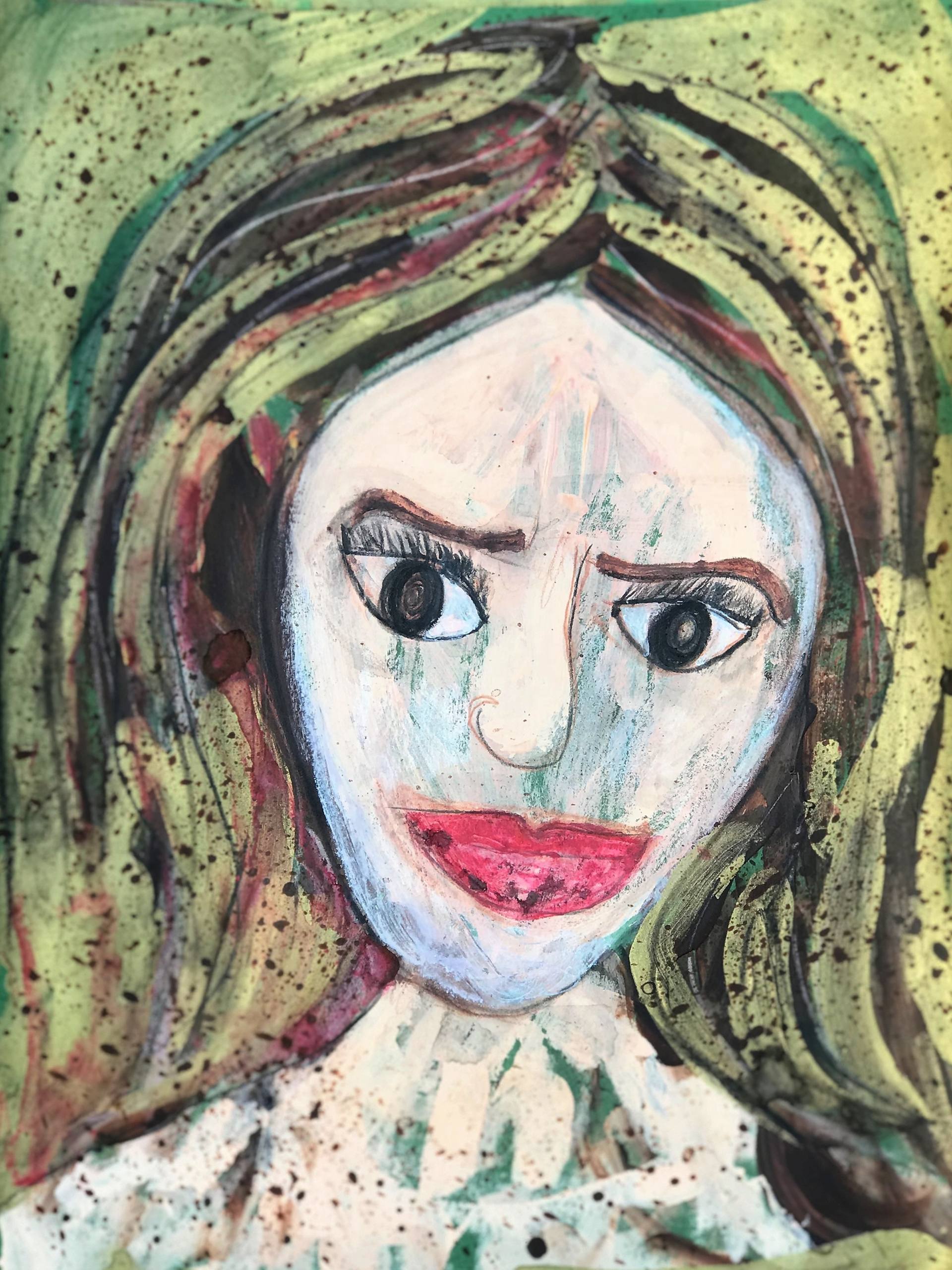 1920x2560 an ordinary face with big lips drawing - Big Lips Drawing