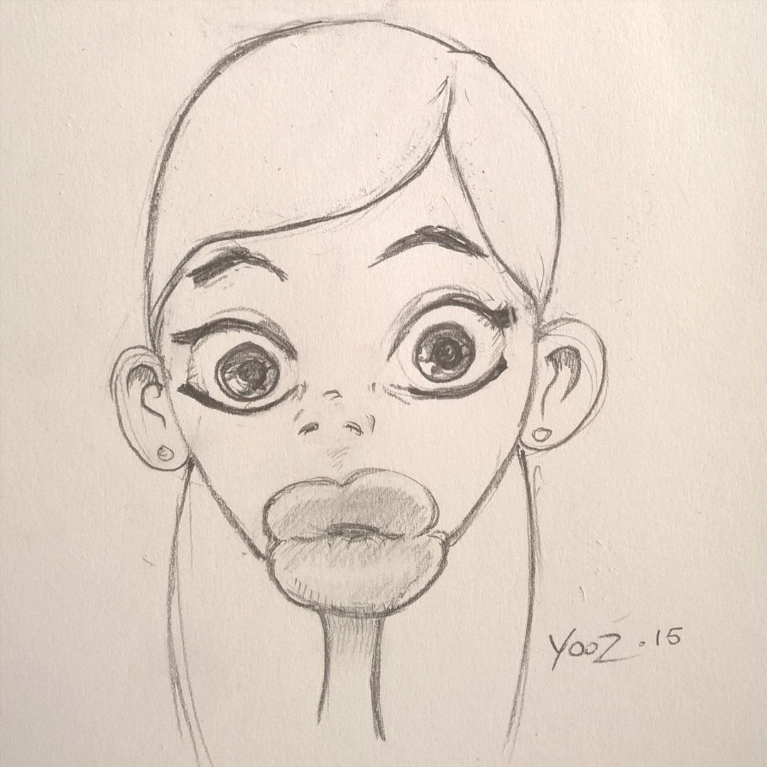 1080x1080 Artstation - Big Lips Drawing