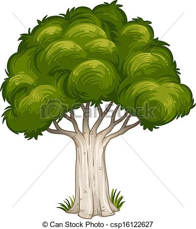 402x470 a shade of a big tree illustration of a shade of a big tree - Big Tree Drawing