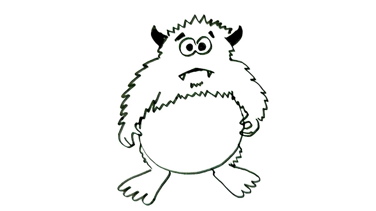 1280x720 how to draw bigfoot or yeti - Bigfoot Drawing