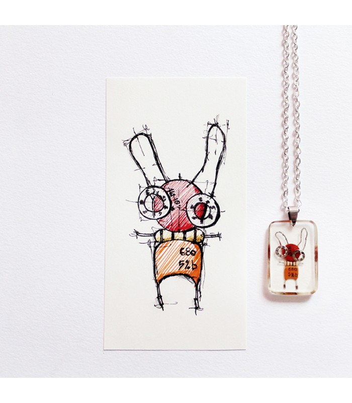 700x800 Custom Drawing After Tiny Biggie Robot - Biggie Drawing