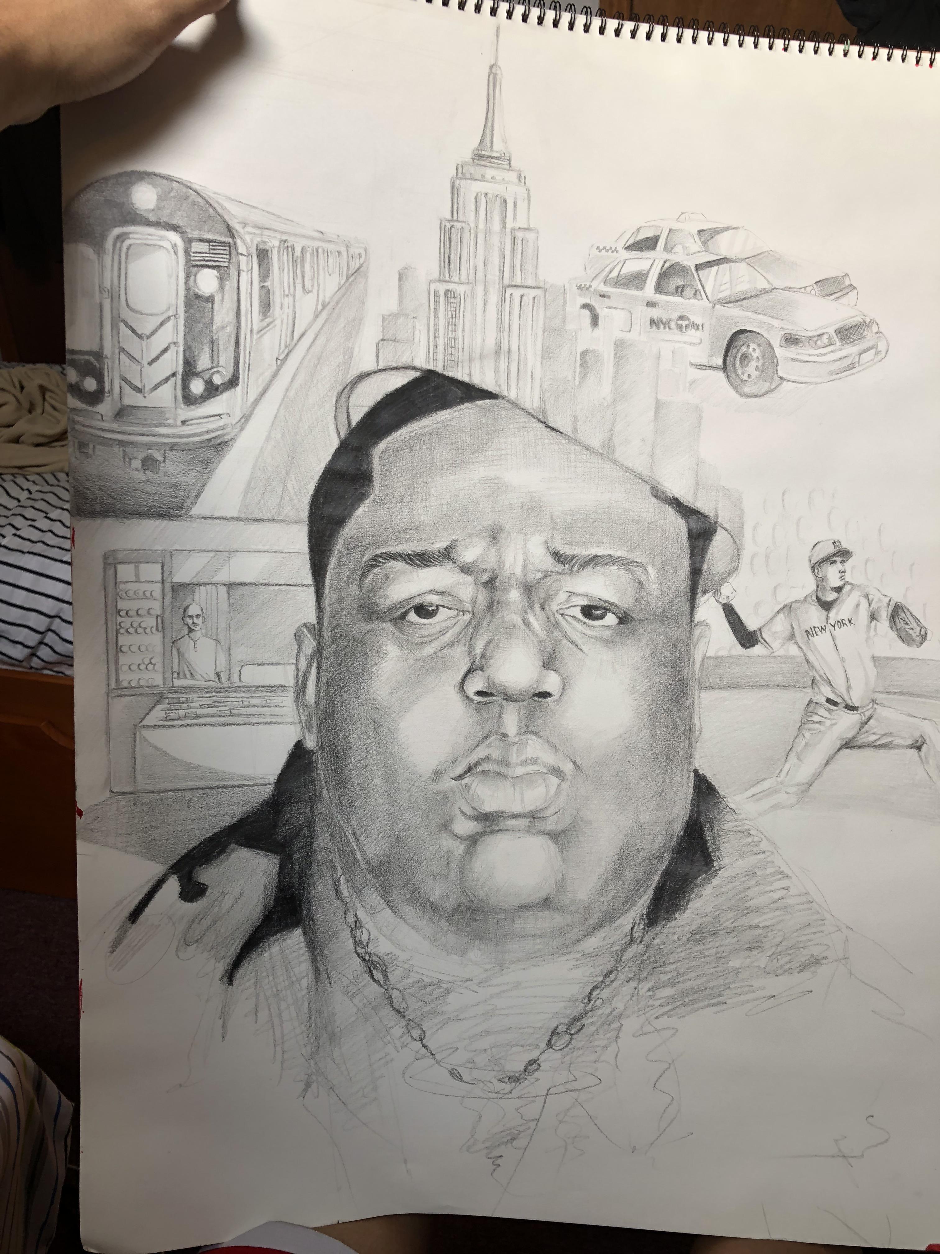 3024x4032 I Tried To Draw Biggie Drawing - Biggie Drawing