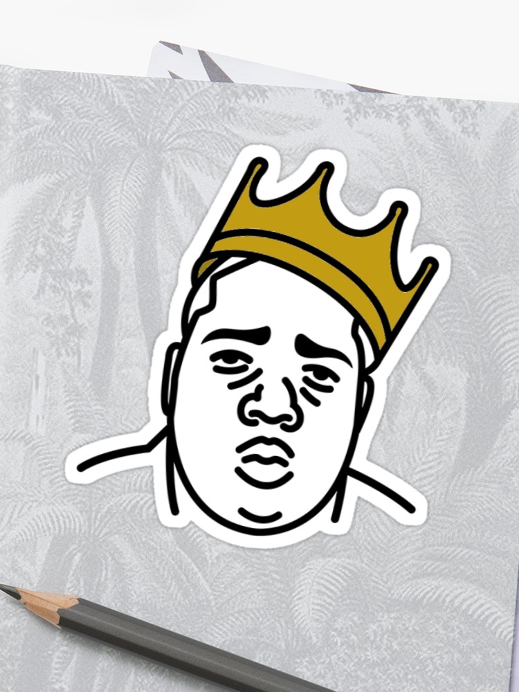 750x1000 Biggie Smalls Drawing Sticker - Biggie Smalls Drawing