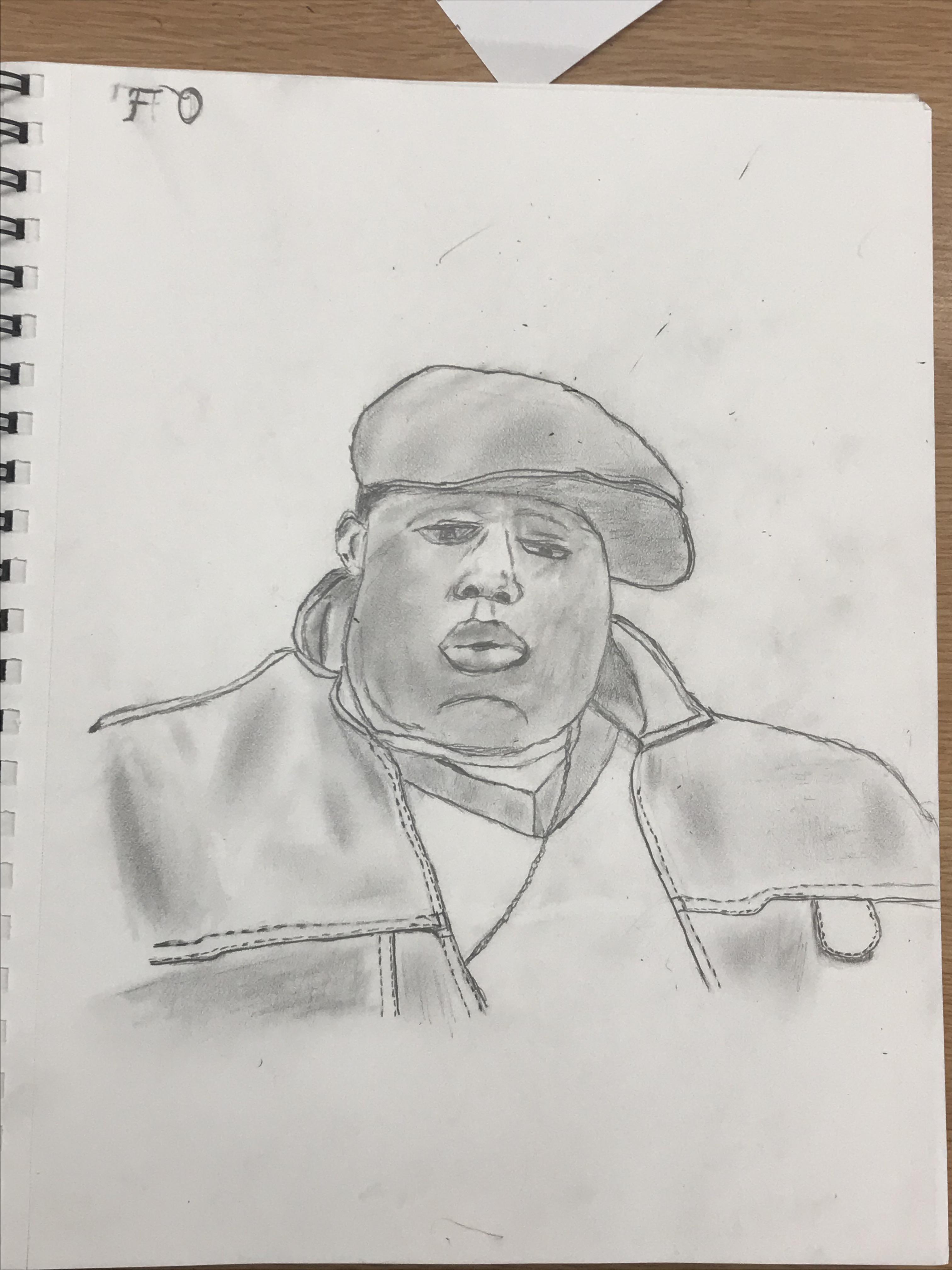 3024x4032 My Drawing Of Biggie Smalls Beginner Art - Biggie Smalls Drawing