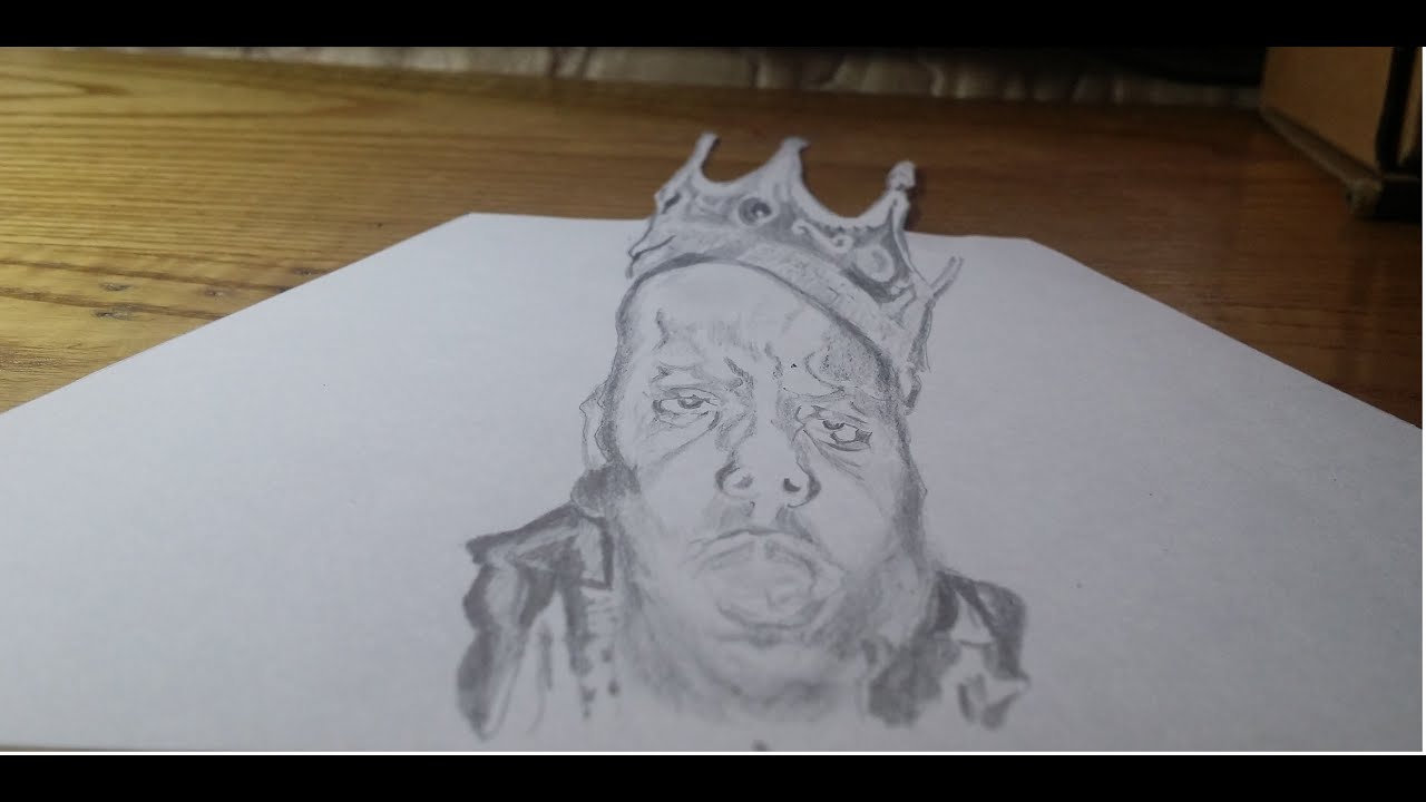 1280x720 The Notorious B I G Drawing Biggie Smalls - Biggie Smalls Drawing