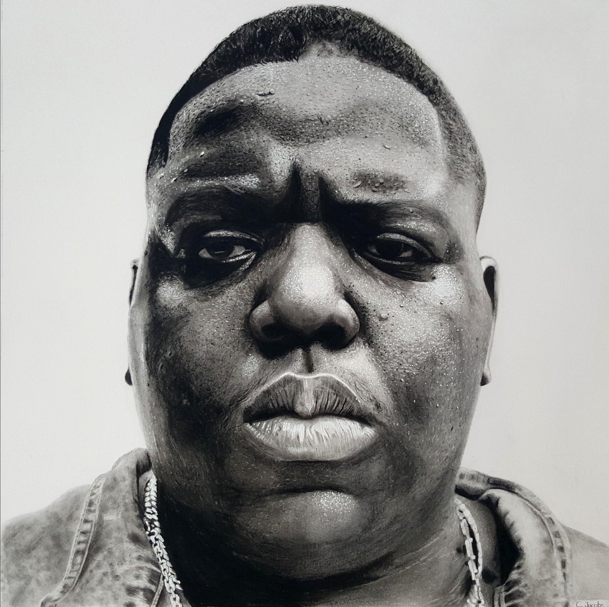 1200x1196 Yoni On Twitter This Pencil Drawing Of Biggie Smalls Is Nothing - Biggie Smalls Drawing
