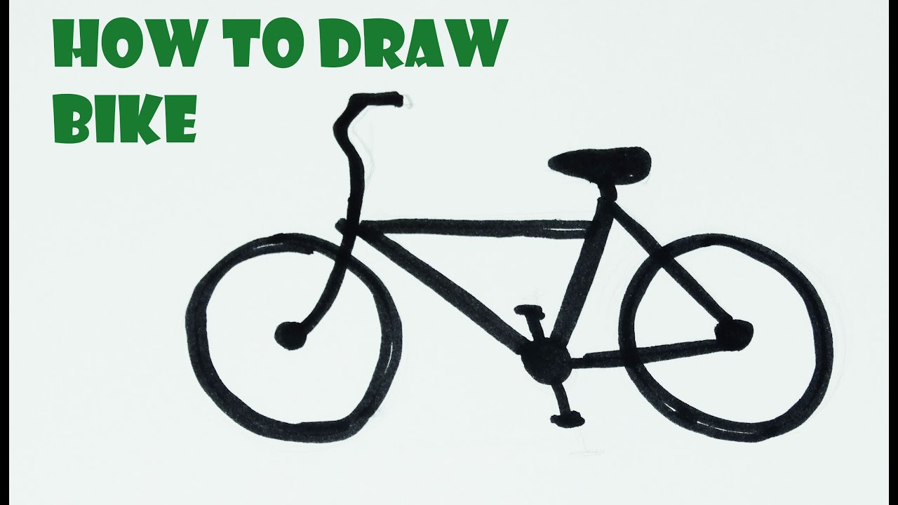 1280x720 How To Draw A Cartoon Bike - Bike Cartoon Drawing