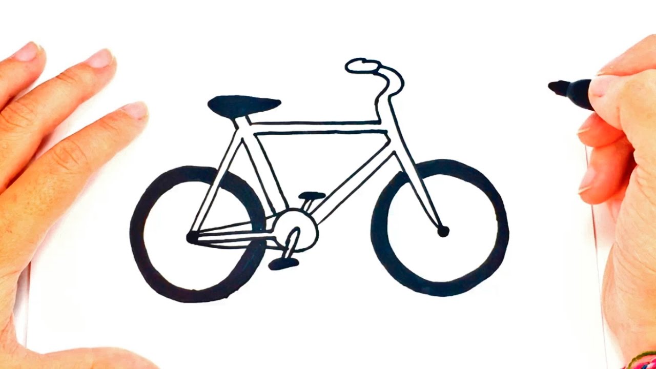 1280x720 How To Draw A Bike Step - Bike Cartoon Drawing