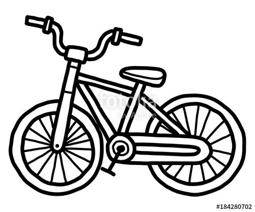500x417 Small Bicycle Cartoon Vector And Illustration, Black And White - Bike Cartoon Drawing