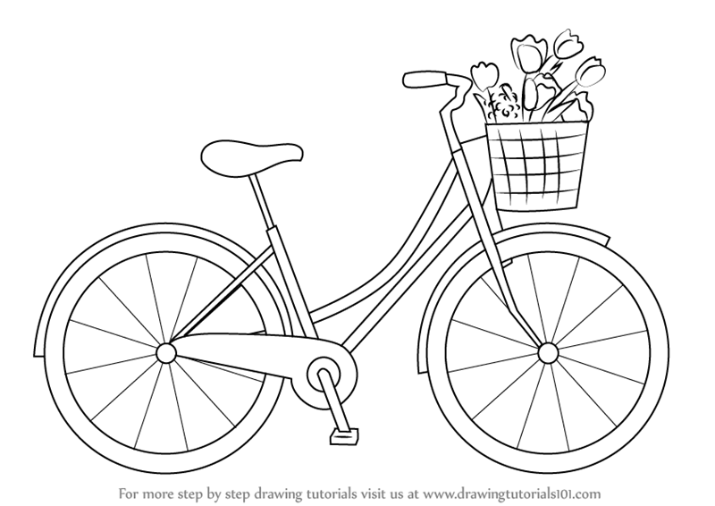 800x566 Learn How To Draw A Cute Bicycle - Bike Drawing