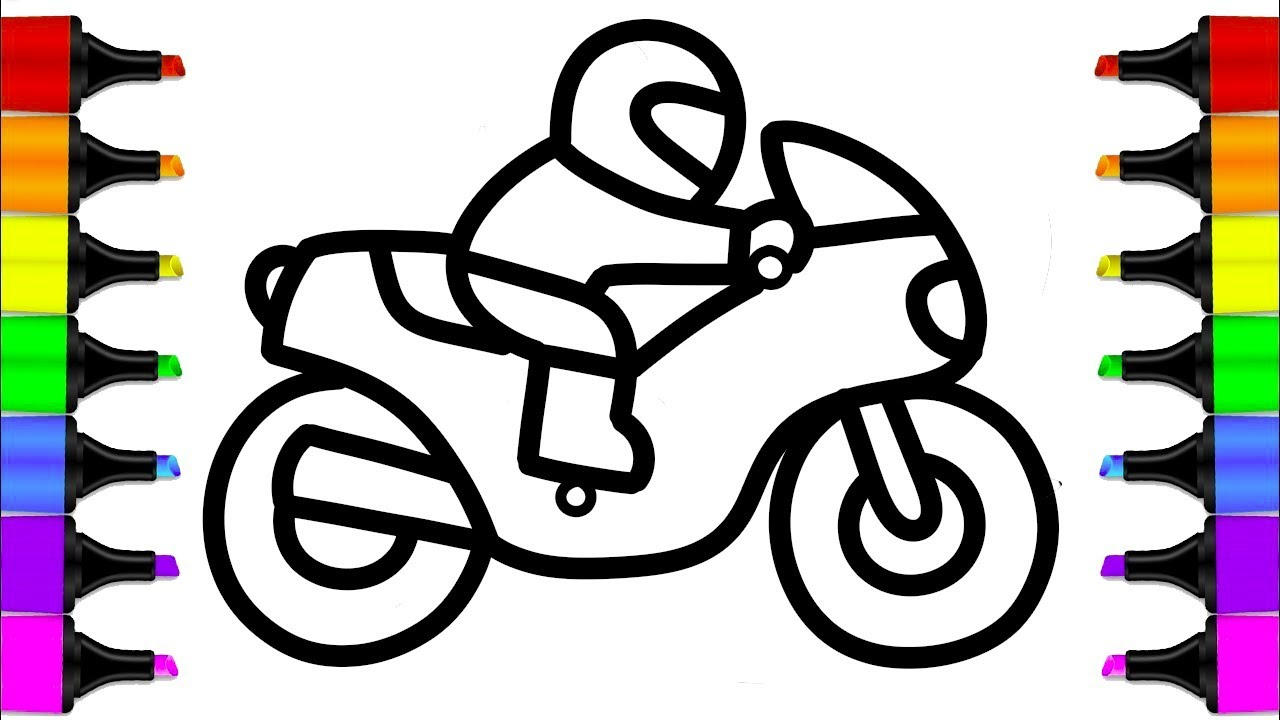 1280x720 Motorcycle Drawing For Kids And Bike Drawing Easy Easy Motorcycle - Bike Drawing