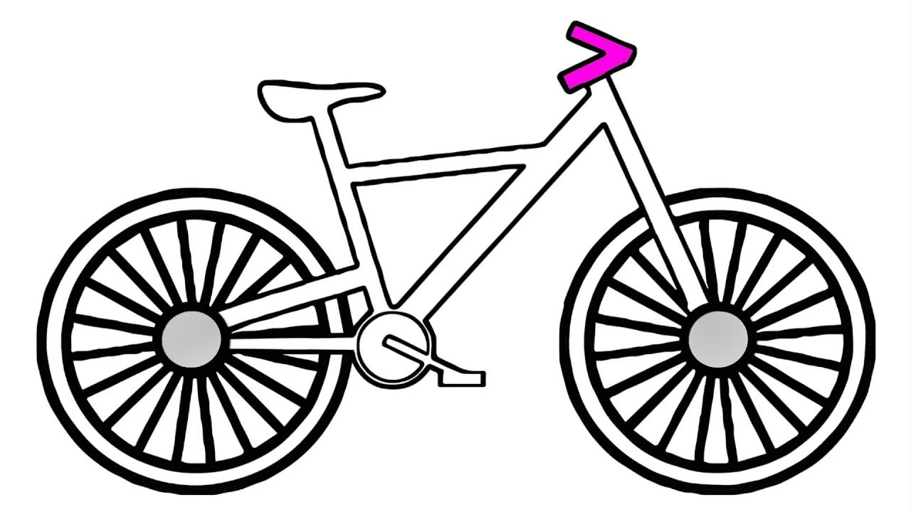 1280x720 Inspiring Bike Drawing For Kids Gallery - Bike Drawing