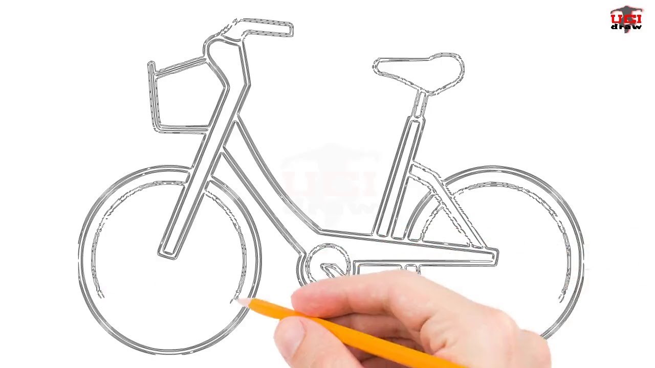 1280x720 How To Draw A Bike Step - Bike Drawing Easy