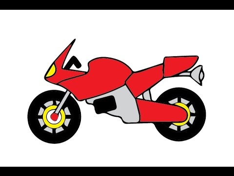 480x360 How To Draw A Motorcycle Easy Step - Bike Drawing Easy
