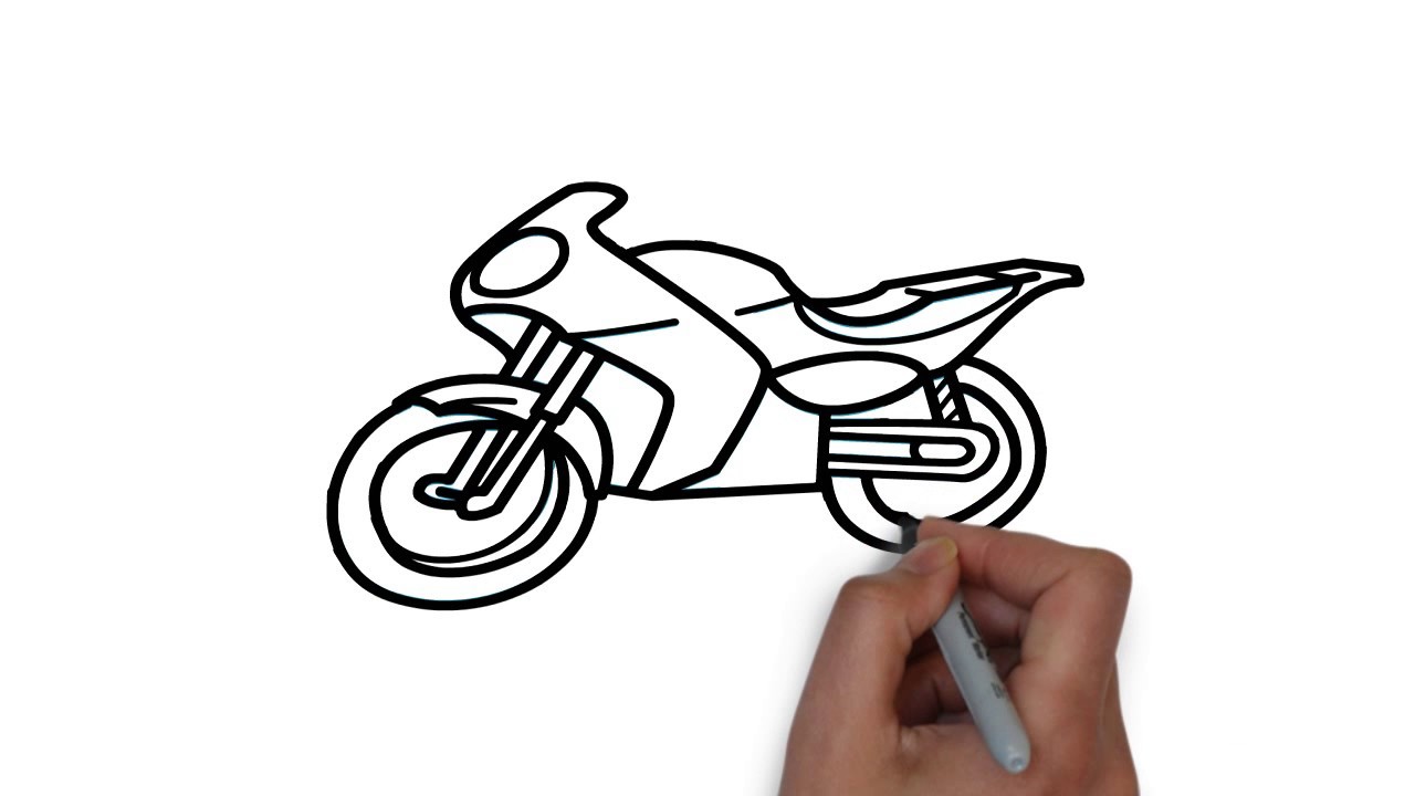 1280x720 An Easy And Beautiful Bike Drawing For Kids Hd Video, Arian Art School - Bike Drawing Easy