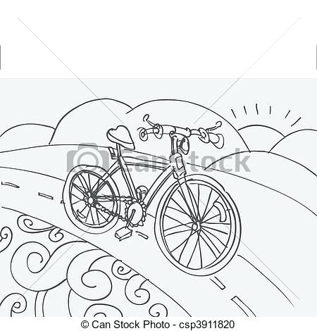 450x470 Bicycle Drawing How To Draw A Bike Step - Bike Drawing Easy