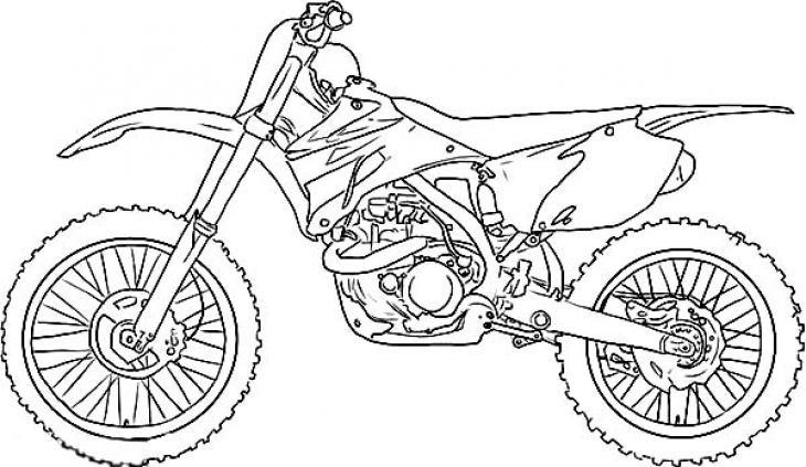 730x423 dirt bike coloring pages luxury dirt bike drawing step - Bike Drawing Pictures