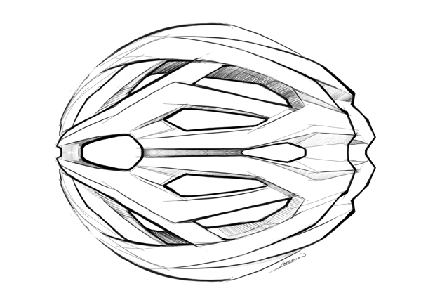 600x434 Bontrager Specter Cycling Helmet - Bike Helmet Drawing