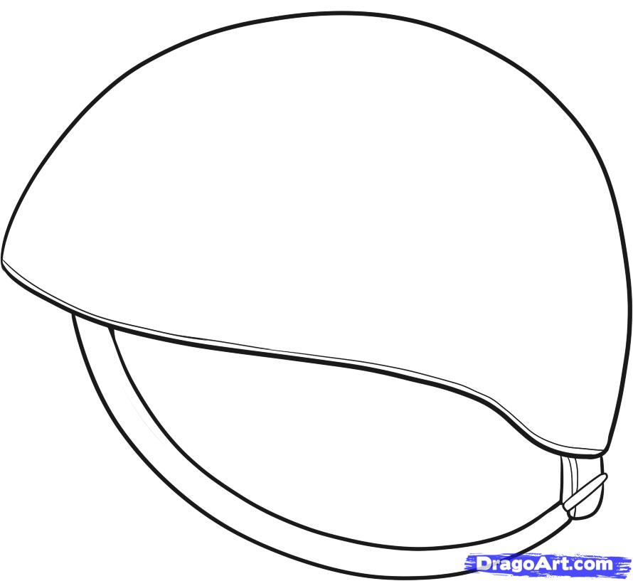 Каска рисунок карандашом для детей