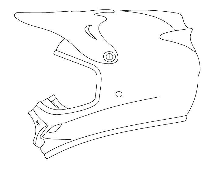707x554 Bike Helmet Coloring - Bike Helmet Drawing